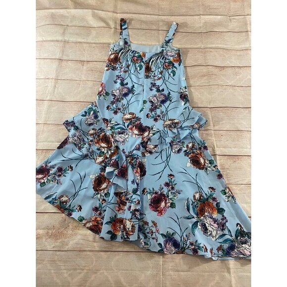 Cooper Street Women's Blue Floral high Low Summer Dress - 4 - Picture 10 of 12